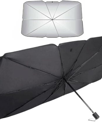 Techtime Car Shade Sun Shade - Ombrello del parabrezza interno per auto pieghevole - Gladhade anti -UV per auto - copertura del cruscotto universale
